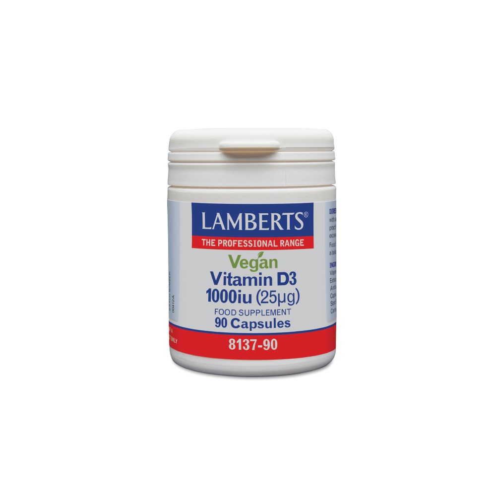 Lamberts Vegan Vitamin D3 1000iu 25mg 90caps familypharmacy.gr