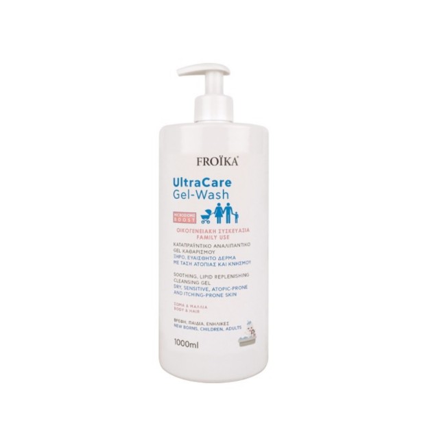 Froika Ultracare Gel Wash 1000ml (Καταπραϋντικό Τζελ Καθαρισμού για Πολύ Ξηρό/Ατοπικό Δέρμα)