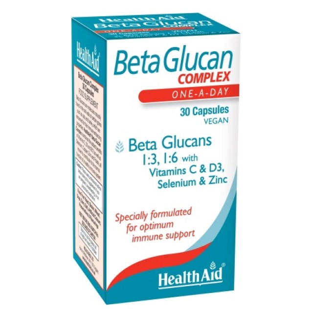 Health Aid Betaglucan Βήτα Γλυκάνες Complex 30vcaps (Ενίσχυση Ανοσοποιητικού)