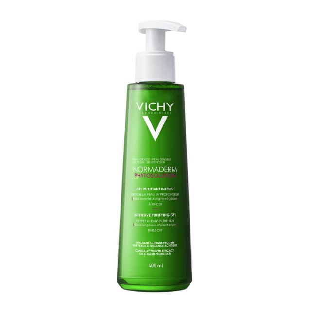 Vichy Normaderm PhytoSolution Gel 400ml (Τζελ Εντατικού Καθαρισμού για Επιδερμίδες με Τάση Ακμής)