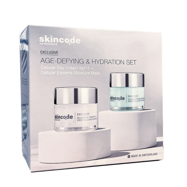 Skincode SET Exclusive Cellular Day Cream SPF15 50ml & Cellular Extreme Moisture Mask 50ml (ΣΕΤ με Συσφικτική Κρέμα Ημέρας & Υπερ-ενυδατική Μάσκα Προσώπου)
