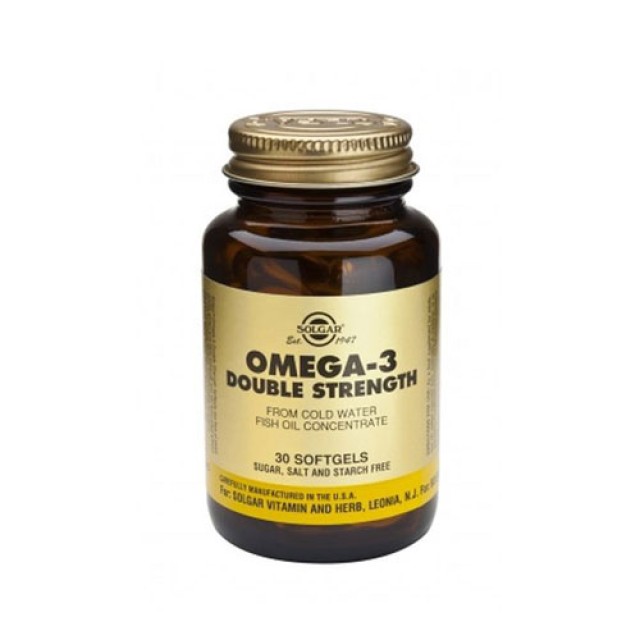 Solgar Omega 3 Double Strength 30softgels (Ω3 λιπαρά οξέα)