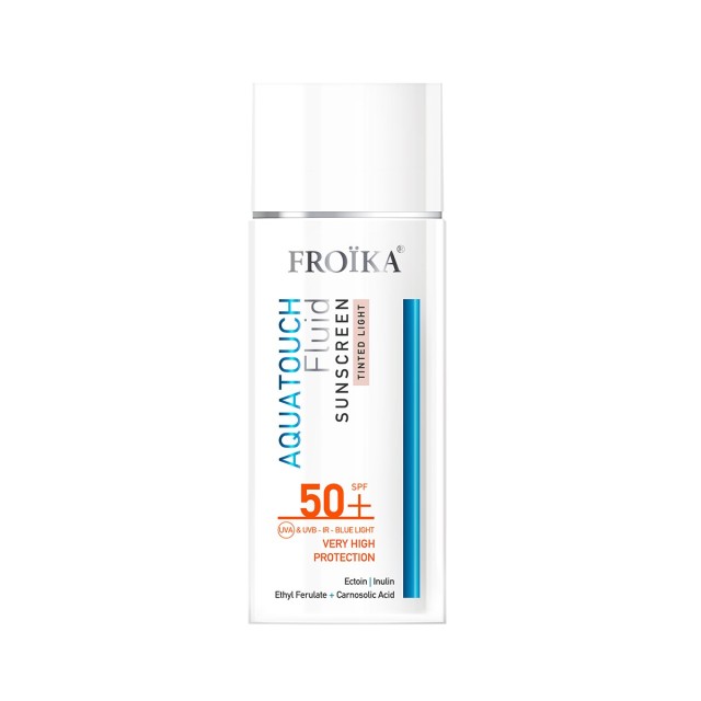 Froika Aquatouch Fluid Sunscreen Tinted Light SPF50+ 50ml (Εξαιρετικά Λεπτόρρευστο Αντηλιακό Προσώπου με Χρώμα)