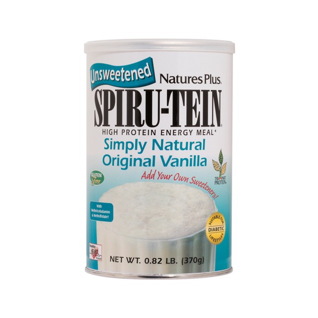 Natures Plus Spiru Tein Simply Natural Original Vanilla Shake 370gr (Υποκατάστατο Γεύματος για Σημαντική Απώλεια Βάρους)