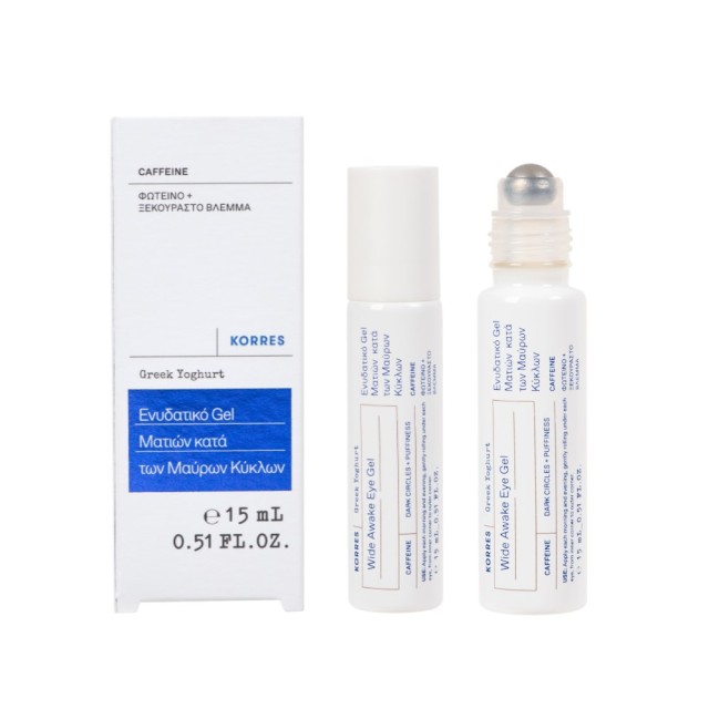 Korres Greek Yoghurt Wide Awake Eye Gel 15ml (Ενυδατικό Gel Ματιών Kατά των Μαύρων Κύκλων) 