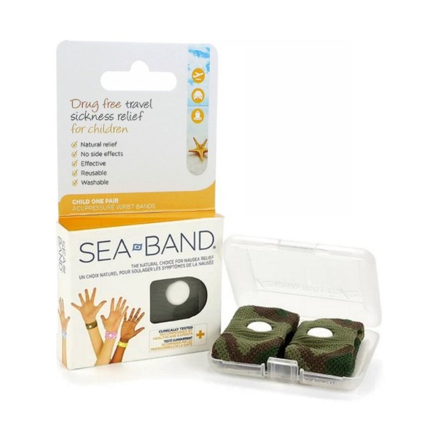 Sea Band Child Wrist Band Green 2τεμ (Παιδικά Περικάρπια Κατά της Ναυτίας Πράσινα)