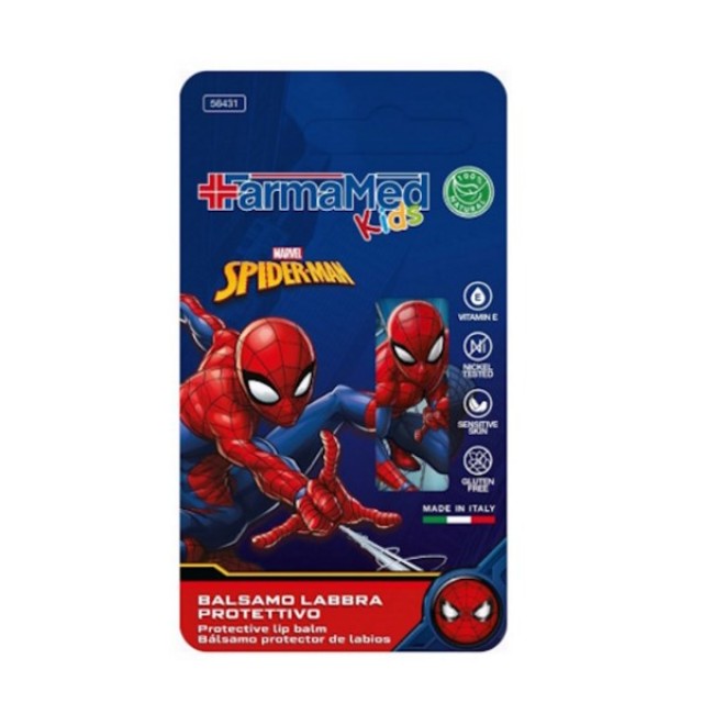 Farmamed Kids Lipbalm Spiderman 5,5ml (Προστατευτικό Balm Χειλιών για Παιδιά)