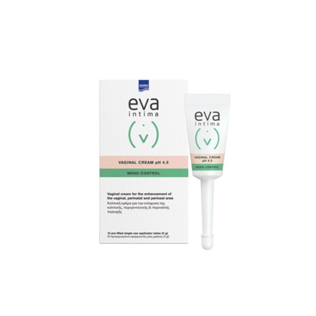 Intermed Eva Intima Meno-Control Vaginal Cream pH 4.5 10x5gr (Κολπική Kρέμα Iσχυρής Aνάπλασης της Kολπικής Περιοχής της Περι-εμμηνοπαυσιακής Γυναίκας)