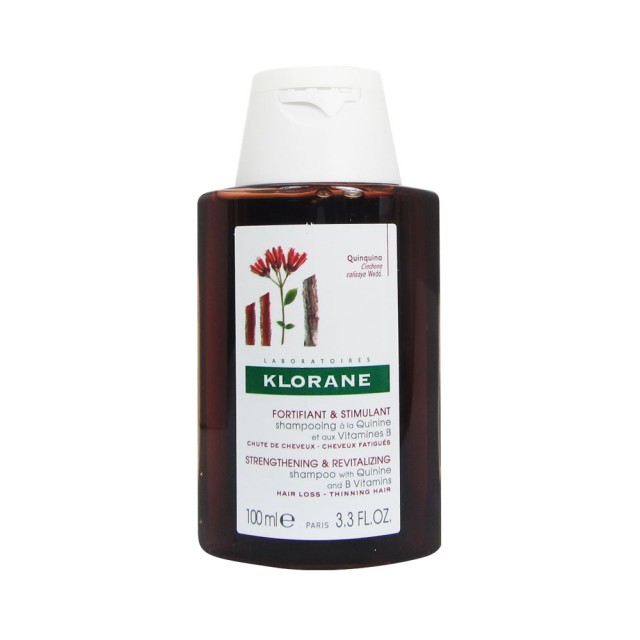 Klorane Quinine Shampoo Vitamins B 100ml (Σαμπουάν Κατά της Τριχόπτωσης με Κινίνη και Βιταμίνες Β)