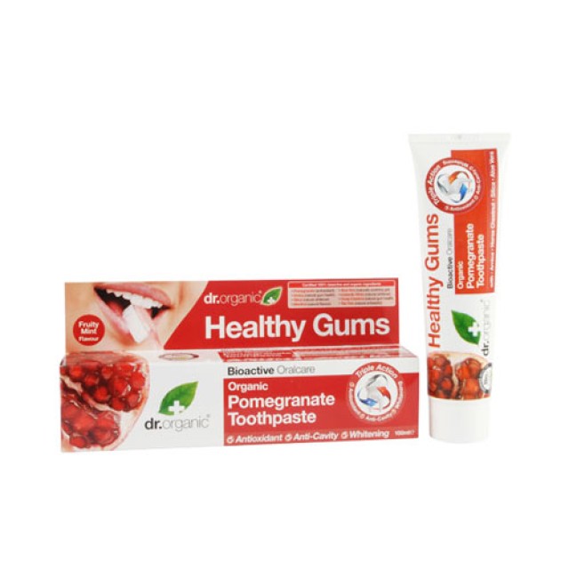 Dr.Organic Pomegranate Toothpaste 100ml (Οδοντόκρεμα με Βιολογικό Ρόδι)