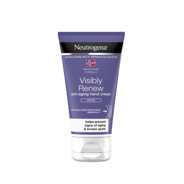 Neutrogena Visibly Renew Ani-Aging Cream SPF20 75ml (Αντιγηραντική Κρέμα Χεριών με Αντηλιακή Προστασία)