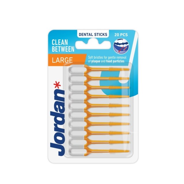 Jordan Clean Between Sticks Large 20τεμ (Μεσοδόντια Βουρτσάκια με Μαλακές Ίνες)
