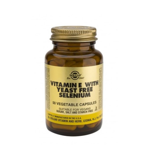 Solgar Vitamin E And Selenium 50vegetarian caps  (Αντιοξειδωτικά)