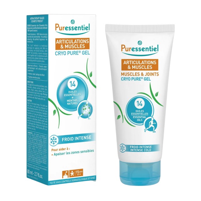 Puressentiel Muscles & Joints Cryo Pure Gel 80ml (Ψυκτικό Τζελ για Ανακούφιση Διαρκείας από Οξείς Πόνους)