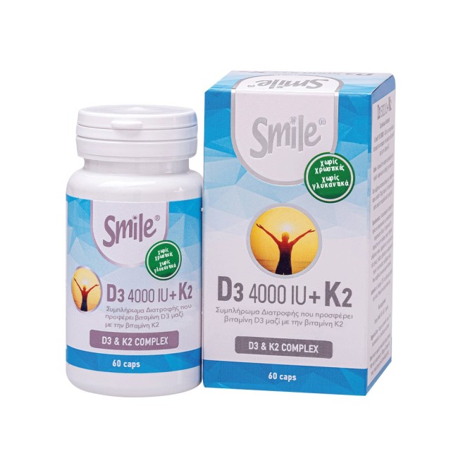 AM Health Smile Vitamin D3 5000iu + K2 60caps