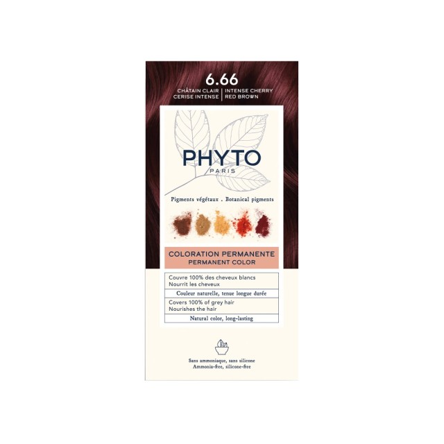 Phyto Phytocolor 6.66 Intense Cherry Red Brown (Βαφή Μαλλιών - Καστανοκόκκινο)
