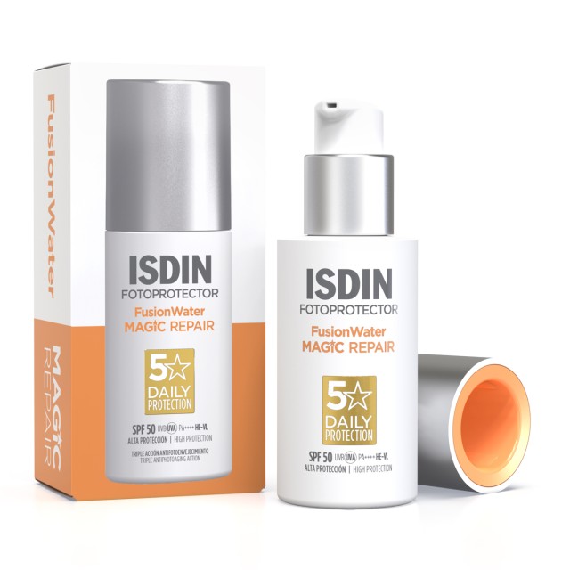 Isdin Fotoprotector Fusion Water Magic Repair SPF50 50ml (Αντηλιακό Προσώπου Εξαιρετικά Λεπτόρρευστης Υφής Ενάντια στη Φωτογήρανση)