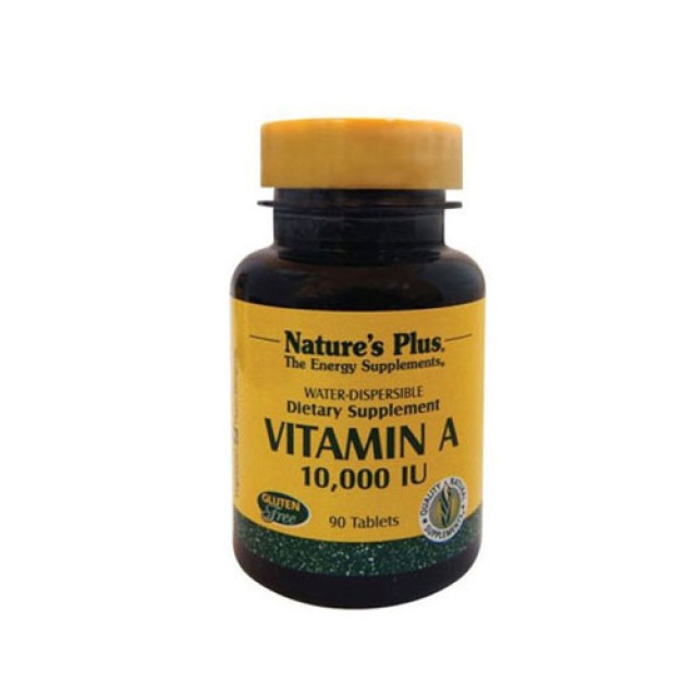 Natures Plus Vitamin A 10000 I.U Water Dispersible 90tab (Μάτια - Δέρμα - Μαλλιά)