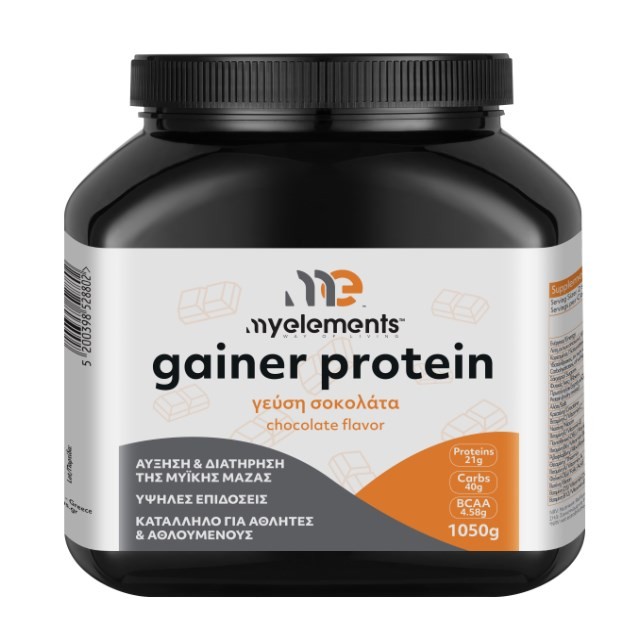 My Elements Gainer Protein 1050gr (Συμπλήρωμα Διατροφής με Πρωτεΐνες, Υδατάνθρακες & Κρεατίνη για Αύξηση της Μυϊκής Μάζας)