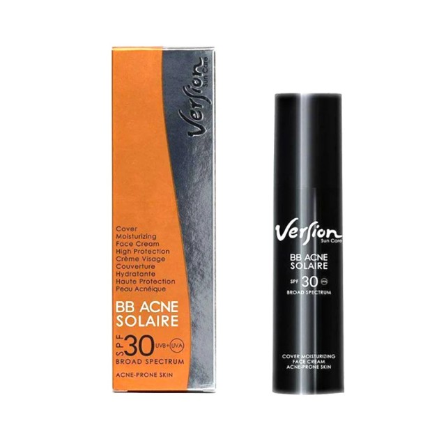 Version BB Acne Solaire SPF30 50ml (Aντηλιακή Αντι-Aκνεϊκή Kρέμα Προσώπου με Χρώμα)