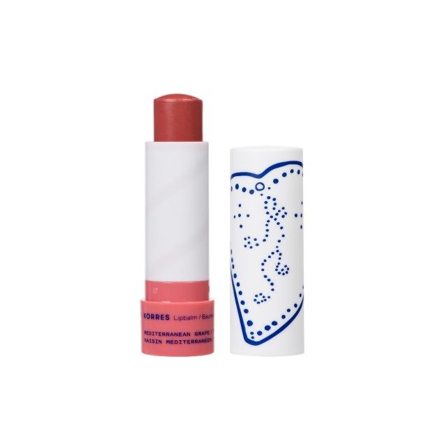 Korres Lip Balm Mediterranean Grape Tinted 4,5gr (Φροντίδα για τα Χείλη με Σταφύλι με Φυσική Απόχρωσ
