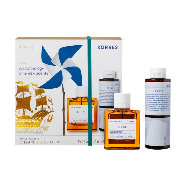 Korres SET Lefko Eau de Toilette 100ml & Lefko Shower Gel 250ml (ΣΕΤ με Άρωμα & Αφρόλουτρο)