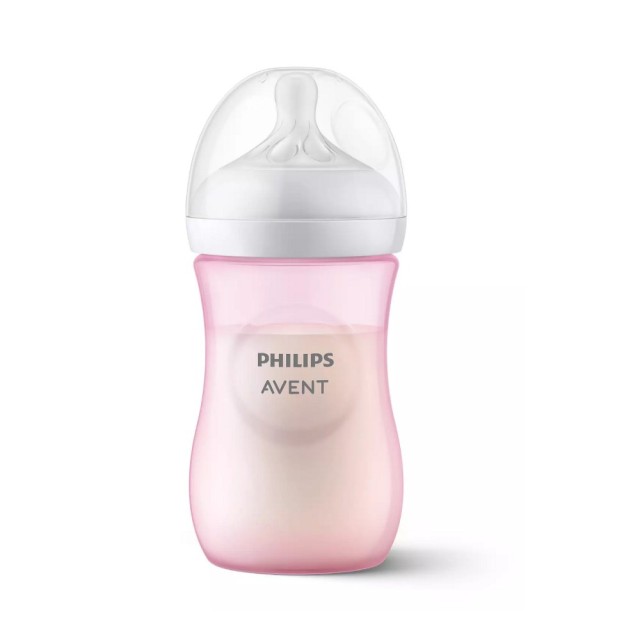 Avent Natural Response Baby Bottle Pink SCY903/11 260ml (Πλαστικό Μπιμπερό με Θηλή με Φυσική Ροη΄ Θηλασμού 1μ+)