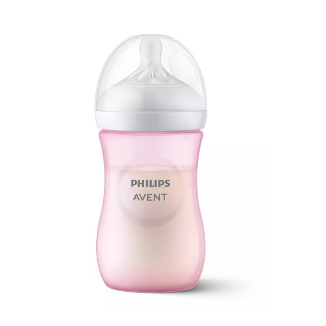 Avent Natural Response Baby Bottle Pink SCY903/11 1m+ 260ml