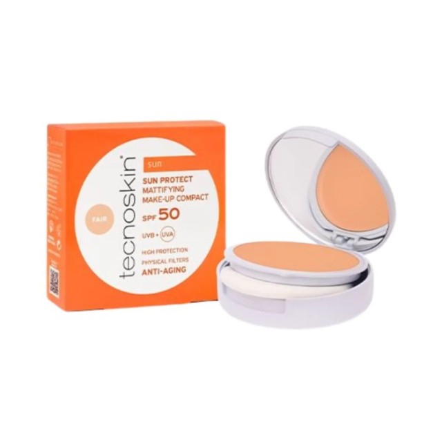 Tecnoskin Sun Protect Mattifying Make-up Compact SPF50 Fair 10gr (Αντηλιακό Compact Make-Up Προσώπου)