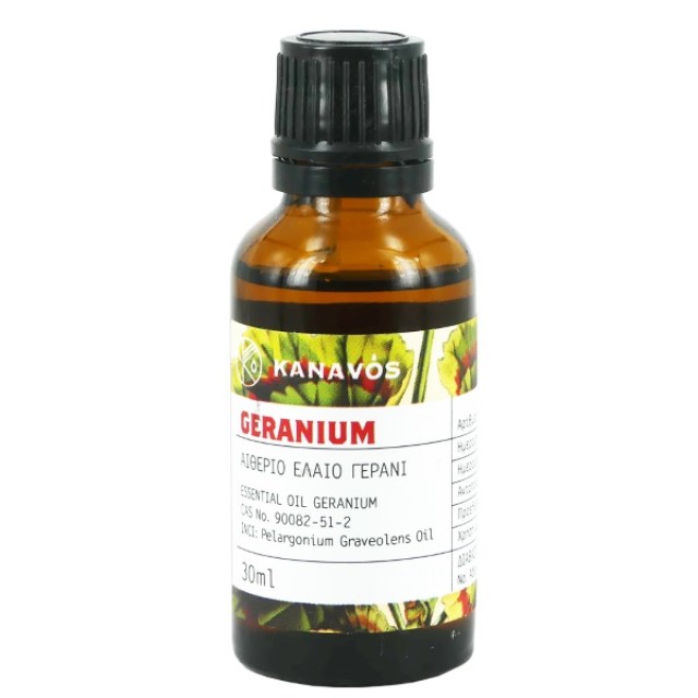 Kanavos Essential Oil Geranium 30ml (Αιθέριο Έλαιο Γεράνι) 