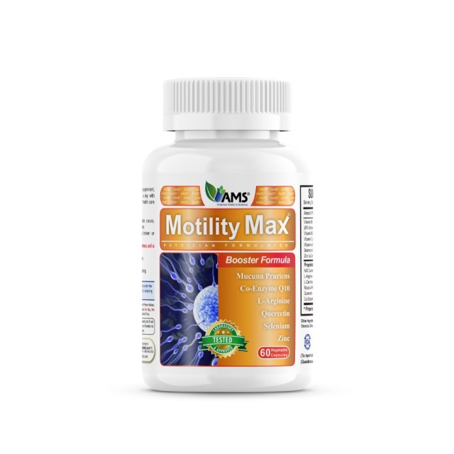 AMS Motility Max Booster Formula 60caps (Συμπλήρωμα Διατροφής για την Ενίσχυση της Ανδρικής Γονιμότητας)