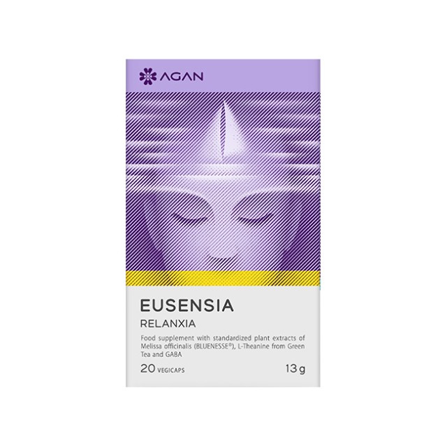 Agan Eusensia Relanxia 20 vegi caps (Nutritional Supplement for Daily Stress Management)