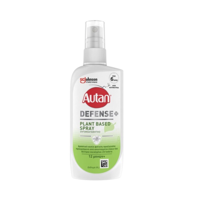 Autan Defence Plant Based Spray 100ml (Εντομοαπωθητικό Σπρέι για Ενήλικες & Μωρά 12μ+)