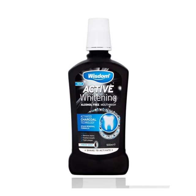 Wisdom Active Whitening Mouthwash 500ml (Λευκαντικό Στοματικό Διάλυμα)