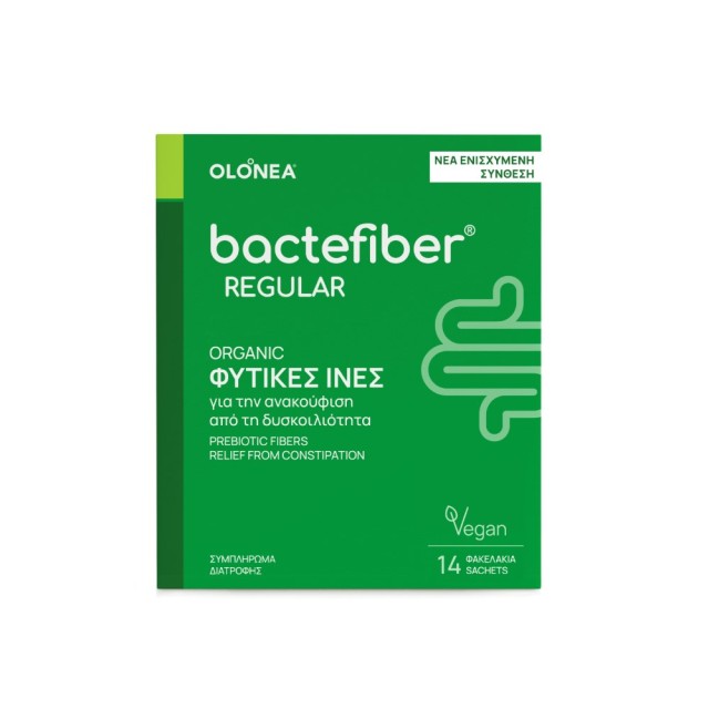 OLONEA Bactefiber Regular 14 φακελάκια (Συμπλήρωμα Διατροφής με Φυτικές Ίνες για Ανακούφιση από τη Δ