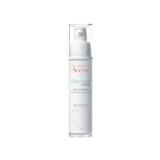 Avene Cleanance Women Smoothing Night Care 30ml (Κρέμα Λείανσης Νύχτας για Δέρμα με Ατέλειες)