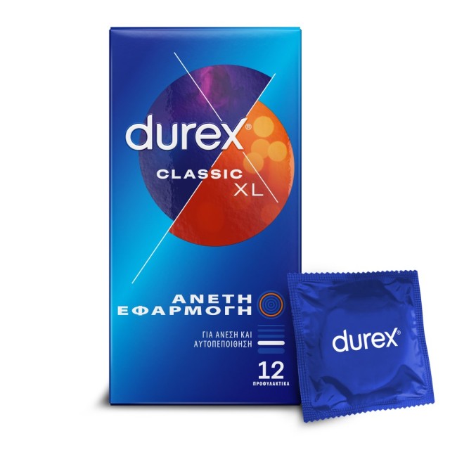 Durex Classic XL 12τεμ (Προφυλακτικά για Άνετη Εφαρμογή)