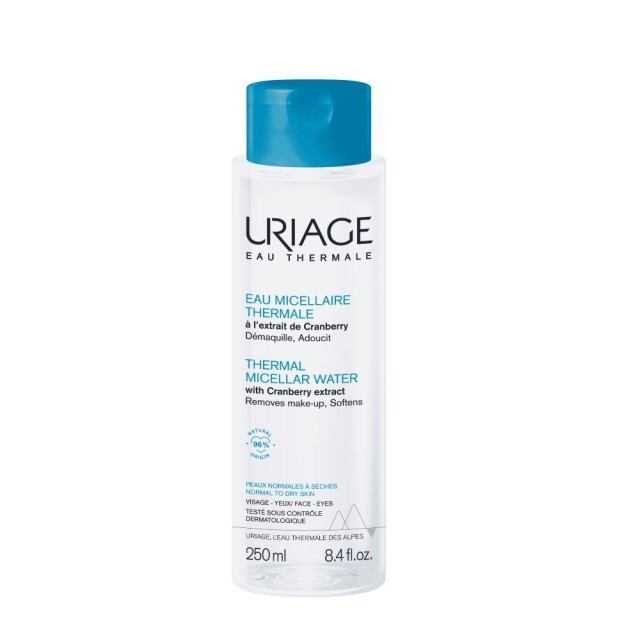 Uriage Thermal Micellar Water 250ml (Ιαματικό Νερό Καθαρισμού & Ντεμακιγιάζ Προσώπου & Ματιών για Κανονική/Ξηρή Επιδερμίδα)