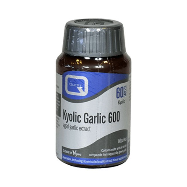 Quest Kyolic Garlic Extract 600mg 60tabs (Συμπλήρωμα Διατροφής με Εκχύλισμα Σκόρδου για την Καλή Λειτουργία του Καρδιαγγειακού & του Ανοσοποιητικού Συστήματος)