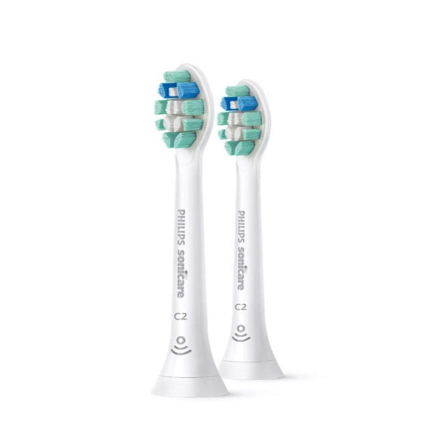 Philips Sonicare C2 Optimal Plaque Defence HX9022/10 2τεμ (Ανταλλακτικές Kεφαλές Οδοντόβουρτσας Άσπρες) 