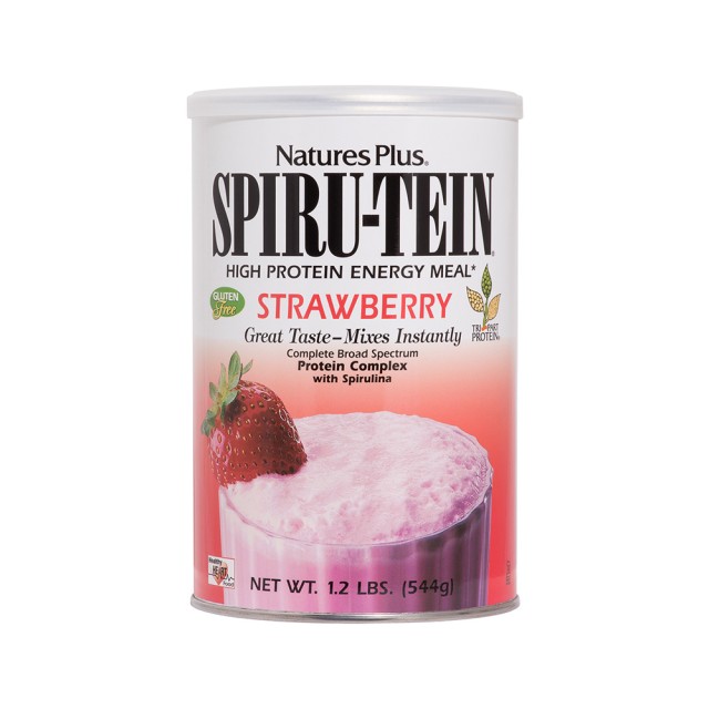 Natures Plus Spiru Tein Strawberry 544gr (Αθλητές- Ενέργεια - Αδυνάτισμα)