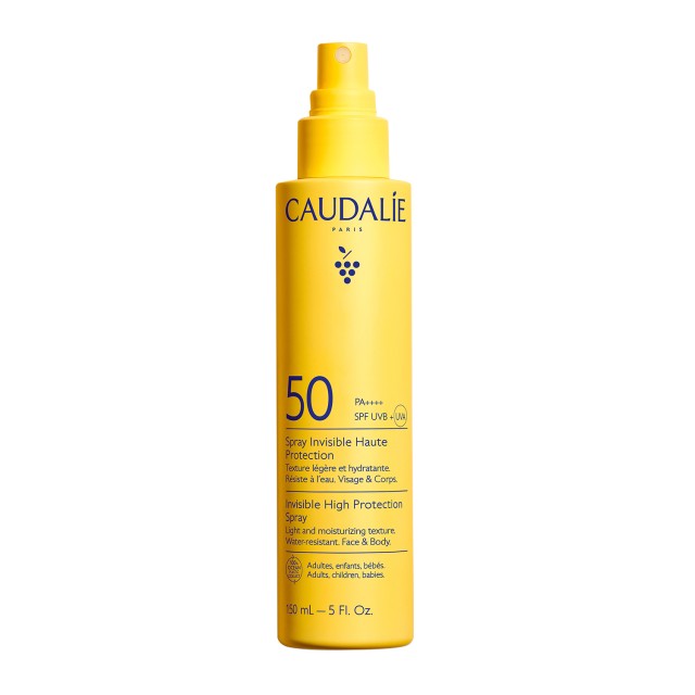 Caudalie Invisible High Protection Spray SPF50 150ml (Αντηλιακή Λεπτόρρευστη Κρέμα σε Σπρέι για Πρόσωπο & Σώμα)