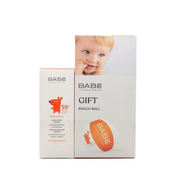 Babe SET Pediatric Sunscreen Lotion SPF50+ 100ml & ΔΩΡΟ Μπάλα Παραλίας (ΣΕΤ με Βρεφικό Αντηλιακό Γαλάκτωμα & ΔΩΡΟ Μπάλα Παραλίας)