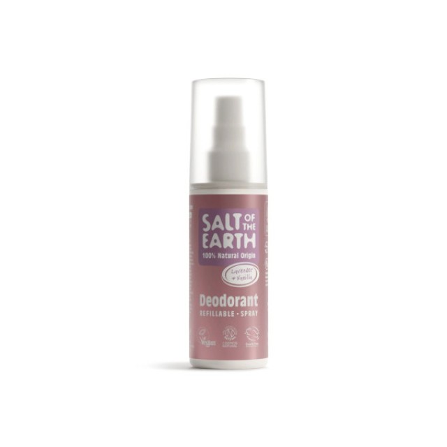Salt Of The Earth Lavender & Vanilla Natural Deodorant Spray 100ml (Επαναγεμιζόμενο Αποσμητικό Σπρέι