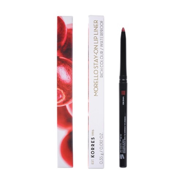 Korres Morello Stay On Lip Liner No03 Wine Red 0.35gr (Μηχανικό Μολύβι Χειλιών - Μπορντό Χρώμα) 