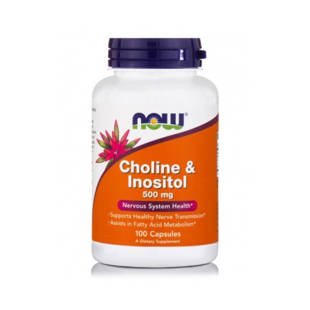 Now Foods Choline & Inositol 500mg 100caps (Συμπλήρωμα Διατορφής με Χολίνη & Ινοσιτόλη)