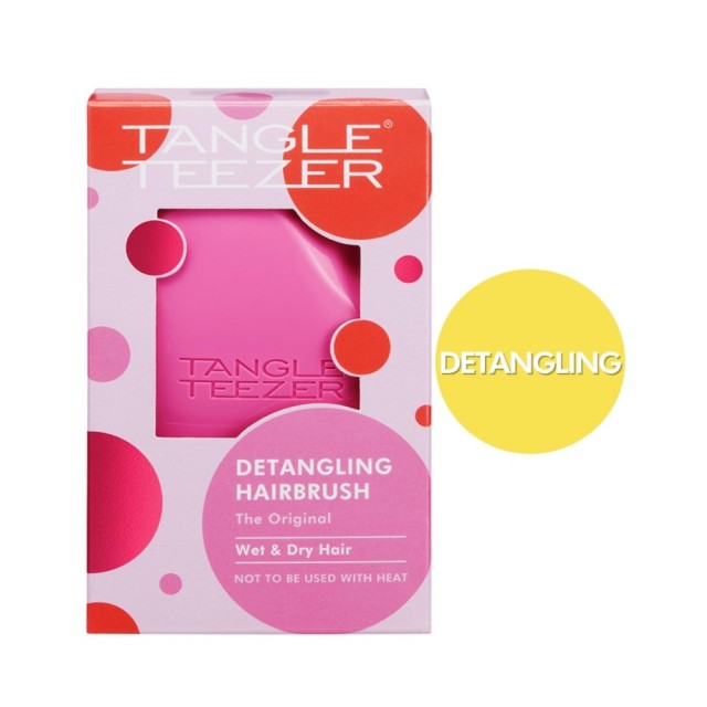 Tangle Teezer The Original Hairbrush Wet & Dry Hair Pink/Red (Βούρτσα Μαλλιών Χωρίς Λαβή σε Πράσινο Χρώμα)