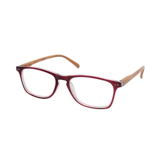 EyeLead Reading Glasses Dark Red/Wood Ε213 (Grade +3.00)