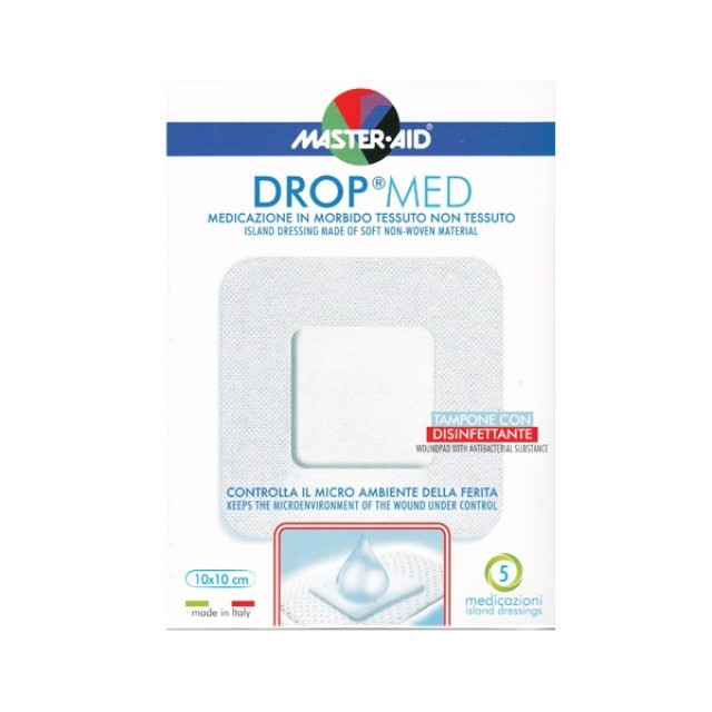 Master Aid Drop Med Γάζες Αυτοκόλλητη Γάζα 10x10cm – 5τεμάχια