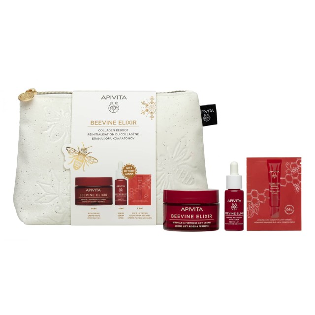 Apivita SET Beevine Elixir Routine Rich Texture (ΣΕΤ Περιποίησης για Ρυτίδες, Σύσφιξη & Lifting)